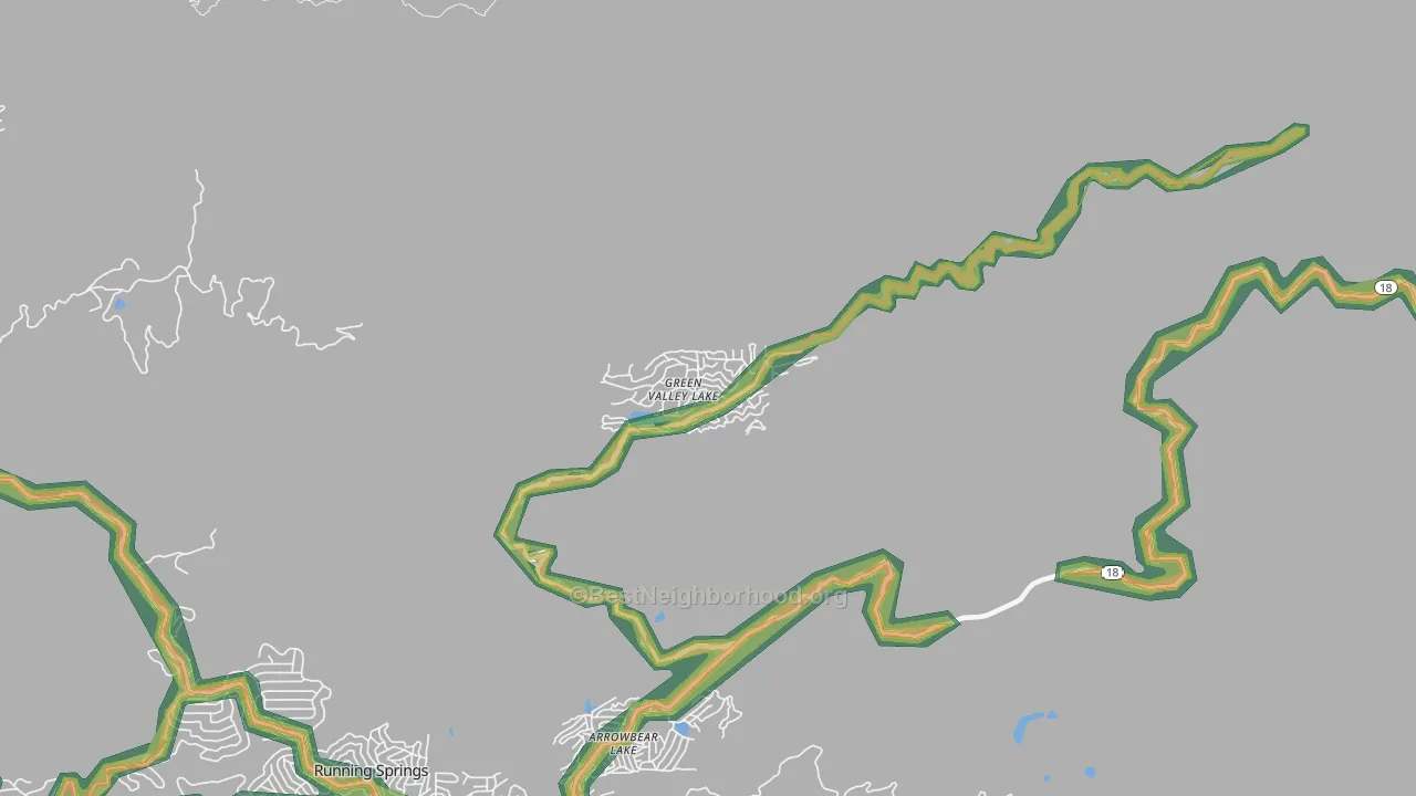 92341, CA Map of Noise Levels in 92341