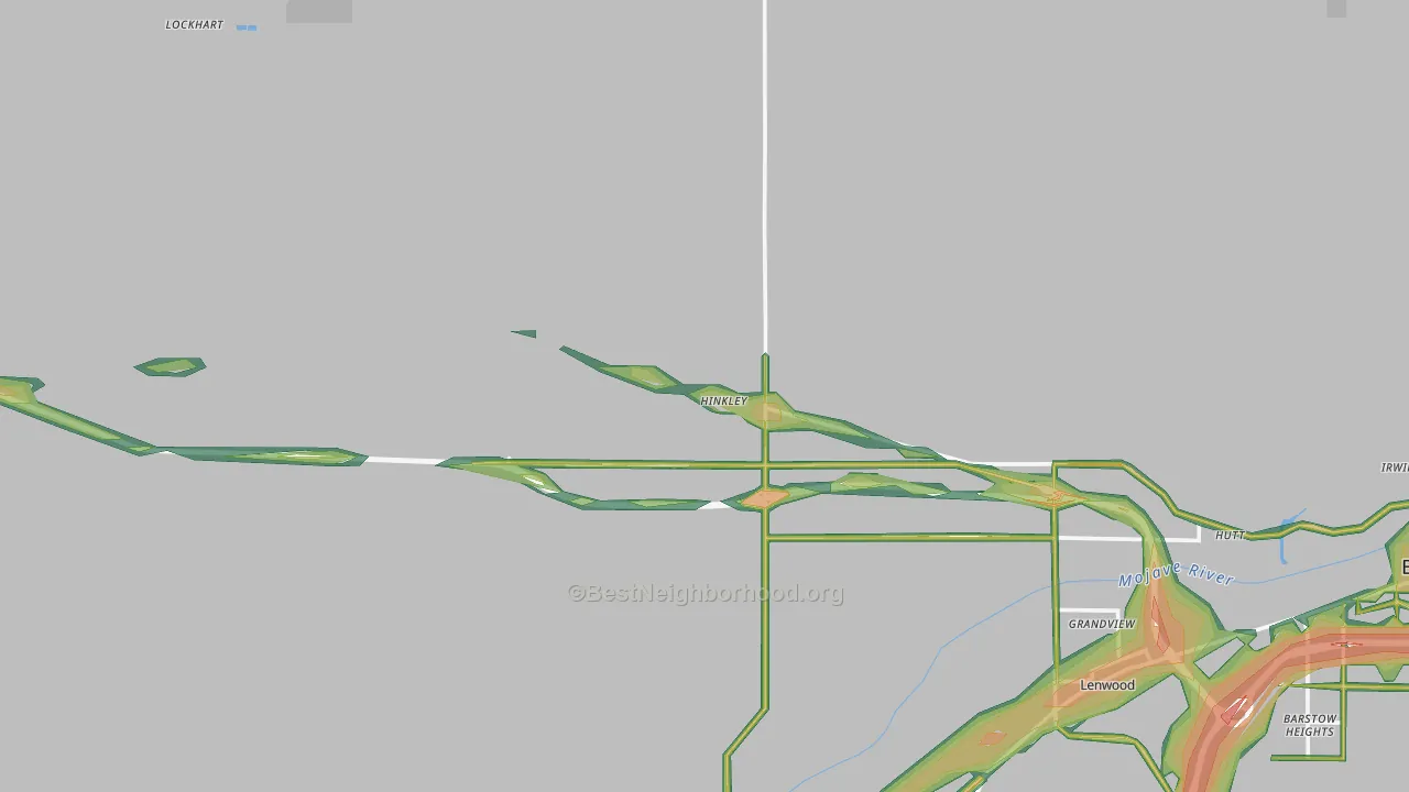 92347, CA Map of Noise Levels in 92347