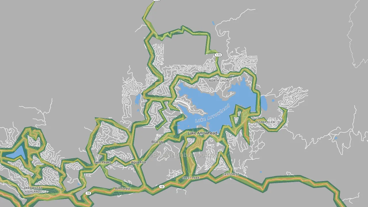 92352, CA Map of Noise Levels in 92352