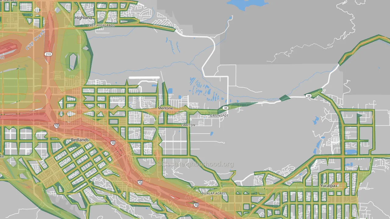 92359, CA Map of Noise Levels in 92359