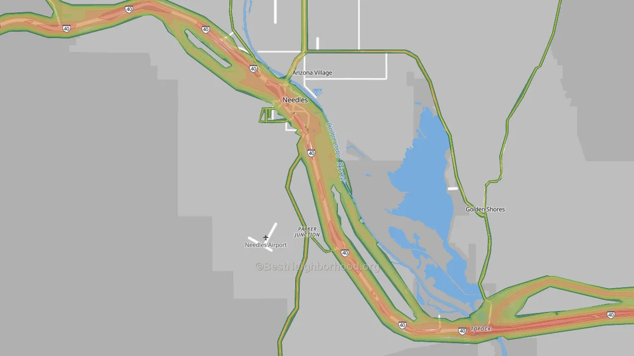 92363, CA Map of Noise Levels in 92363