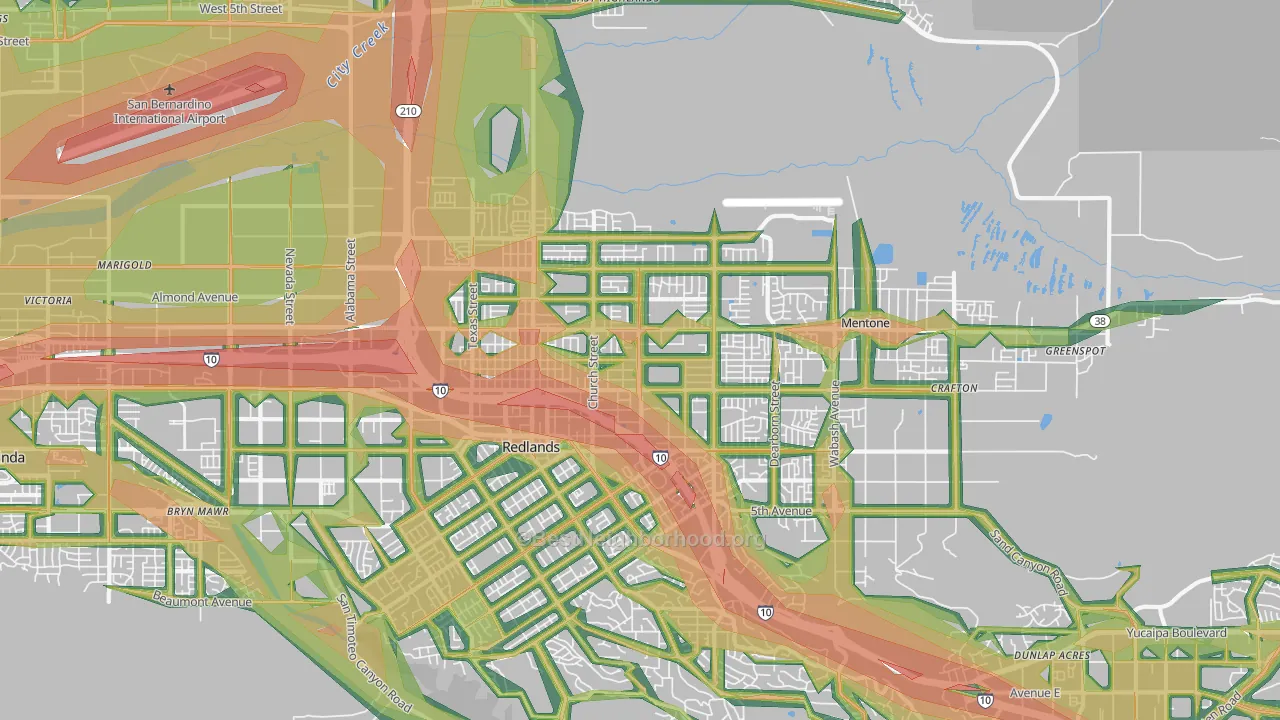 92374, CA Map of Noise Levels in 92374