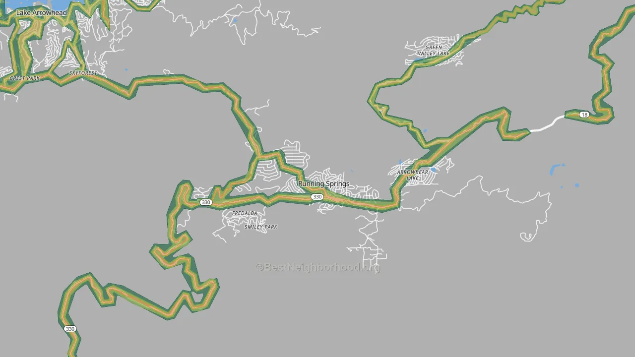 92382, CA Map of Noise Levels in 92382