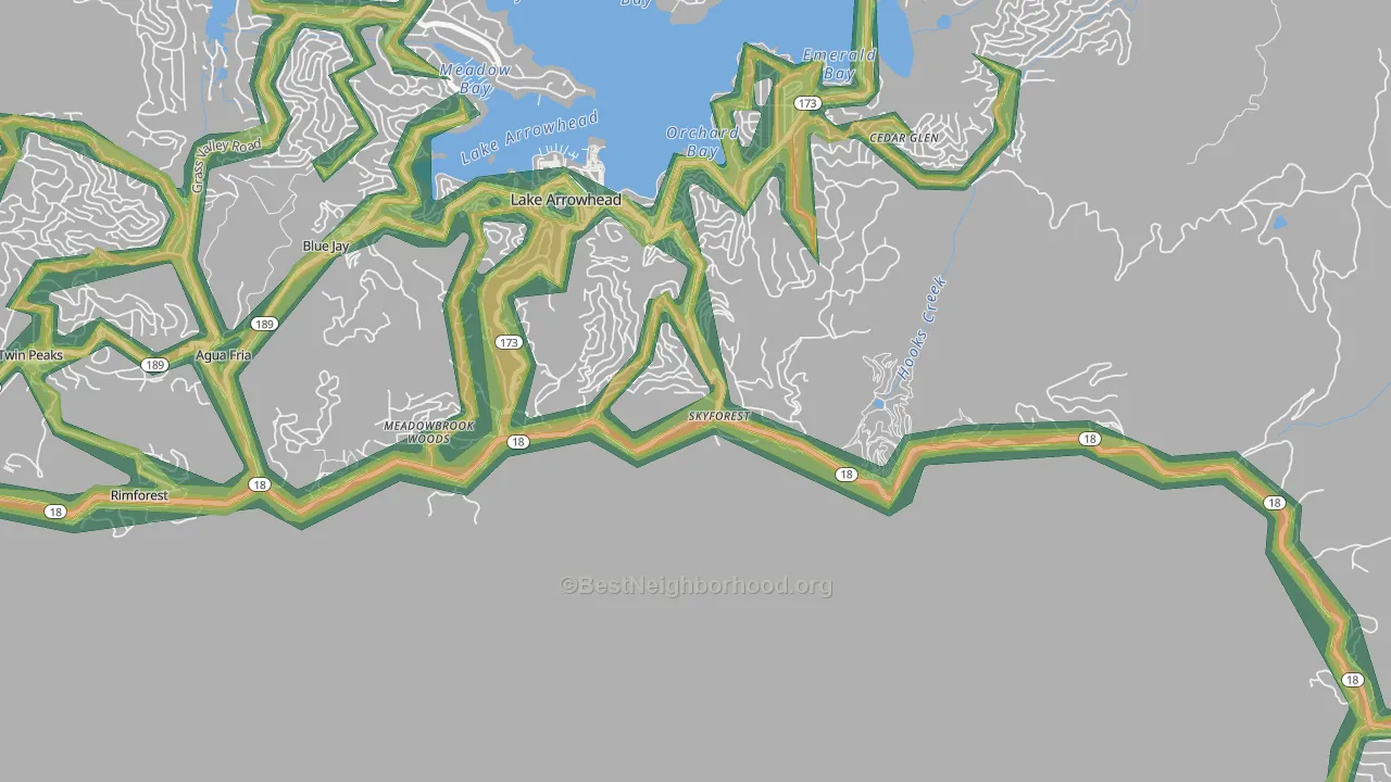 92385, CA Map of Noise Levels in 92385