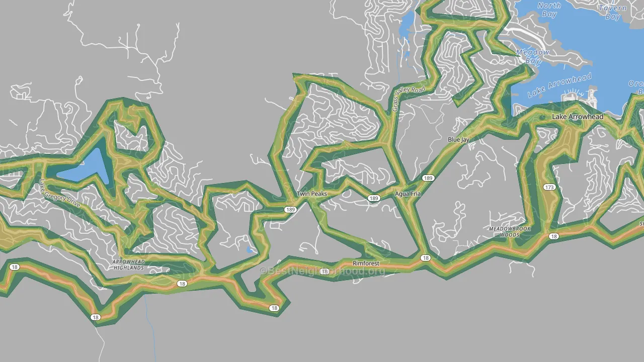 92391, CA Map of Noise Levels in 92391