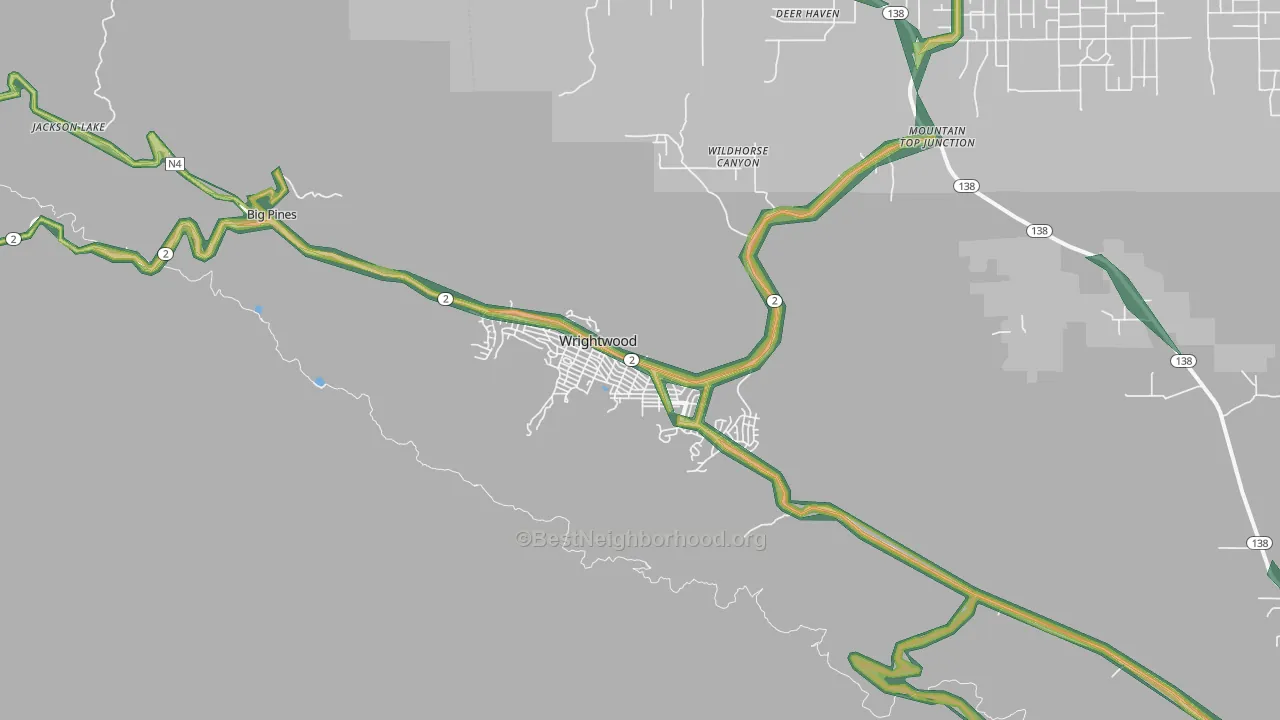 92397, CA Map of Noise Levels in 92397