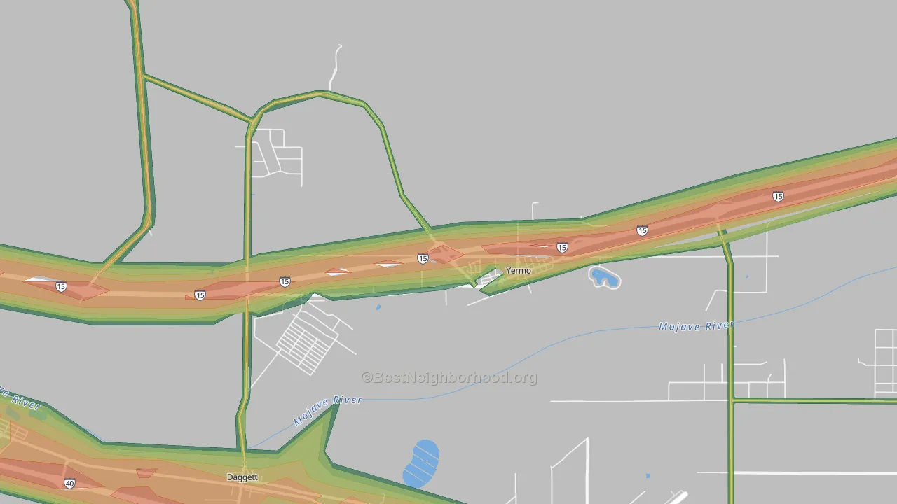 92398, CA Map of Noise Levels in 92398