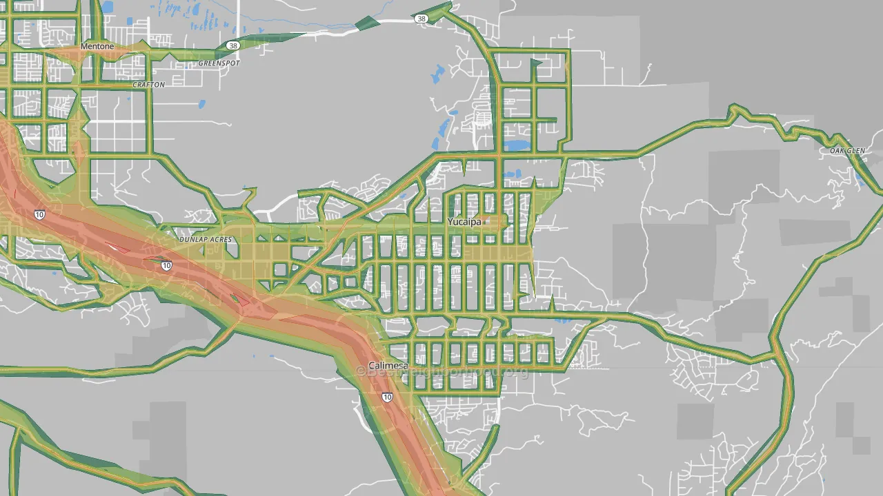 92399, CA Map of Noise Levels in 92399