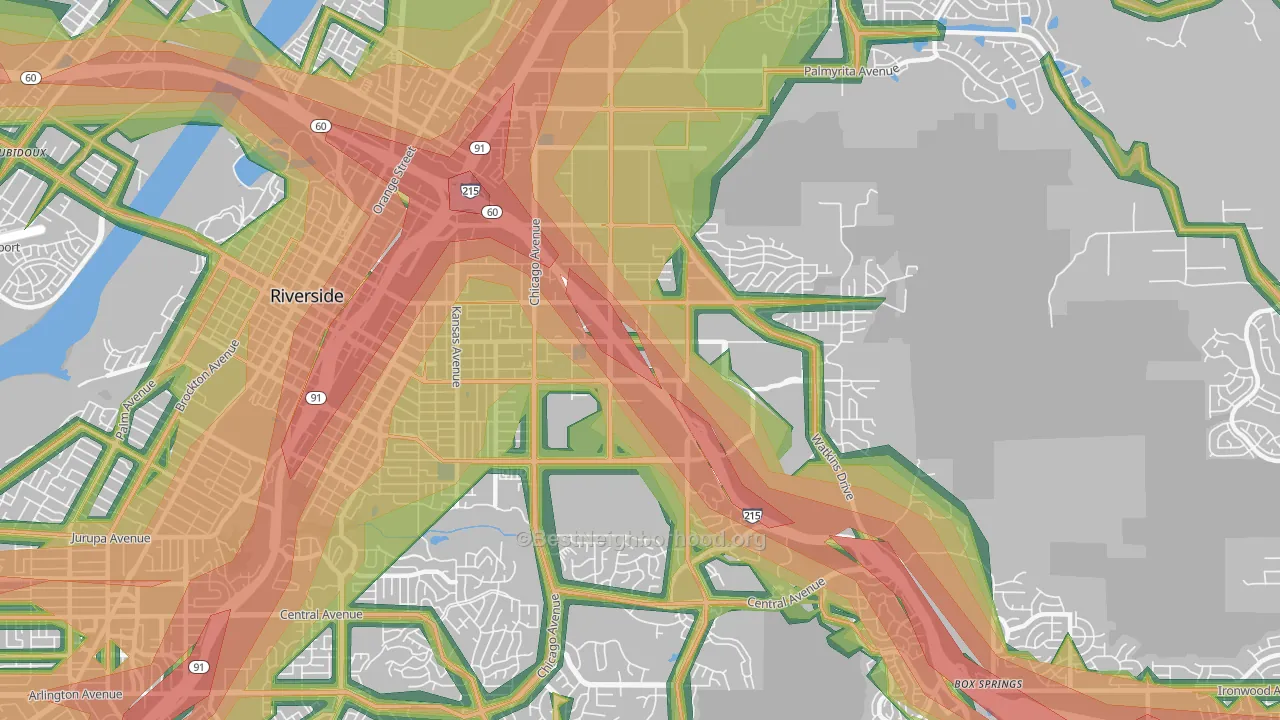 92507, CA Map of Noise Levels in 92507