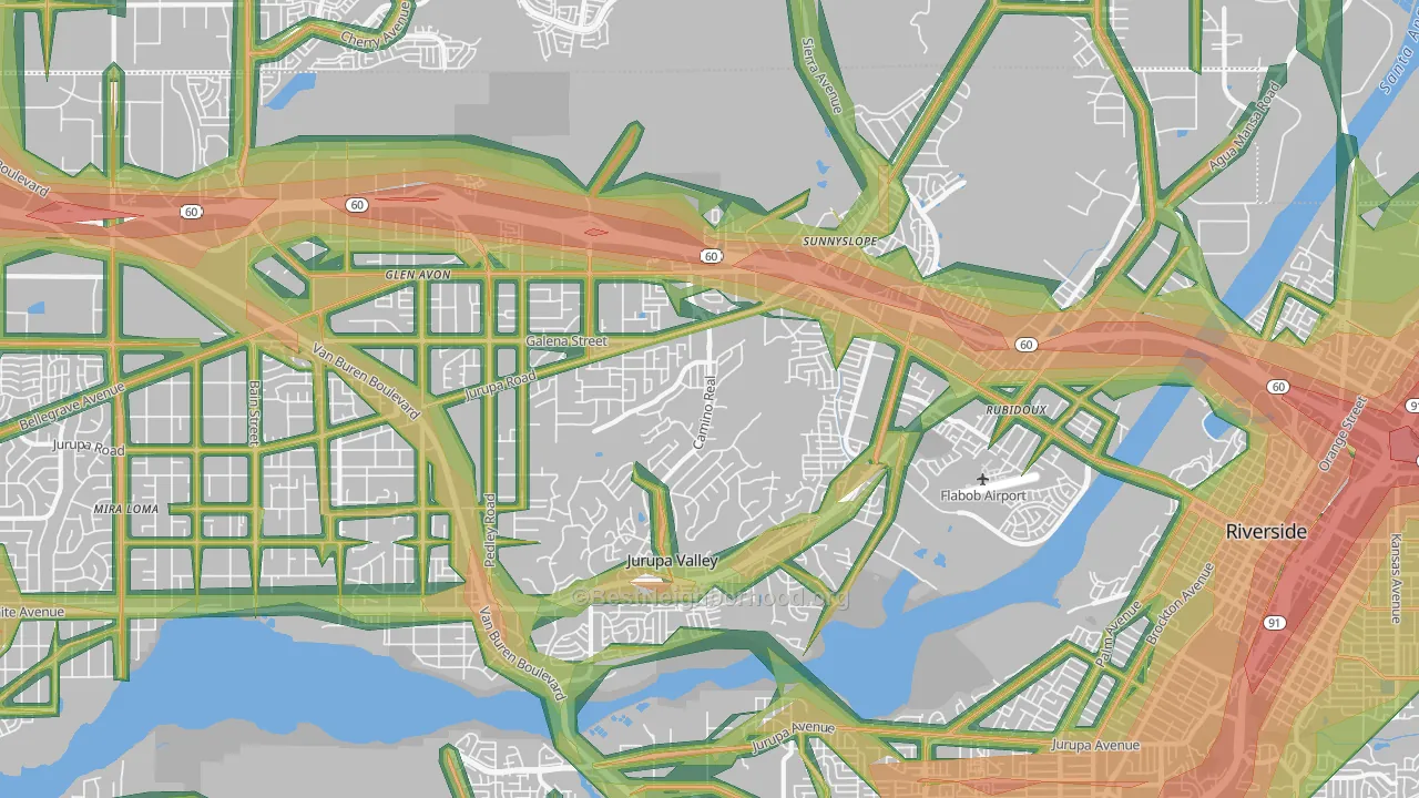 92509, CA Map of Noise Levels in 92509
