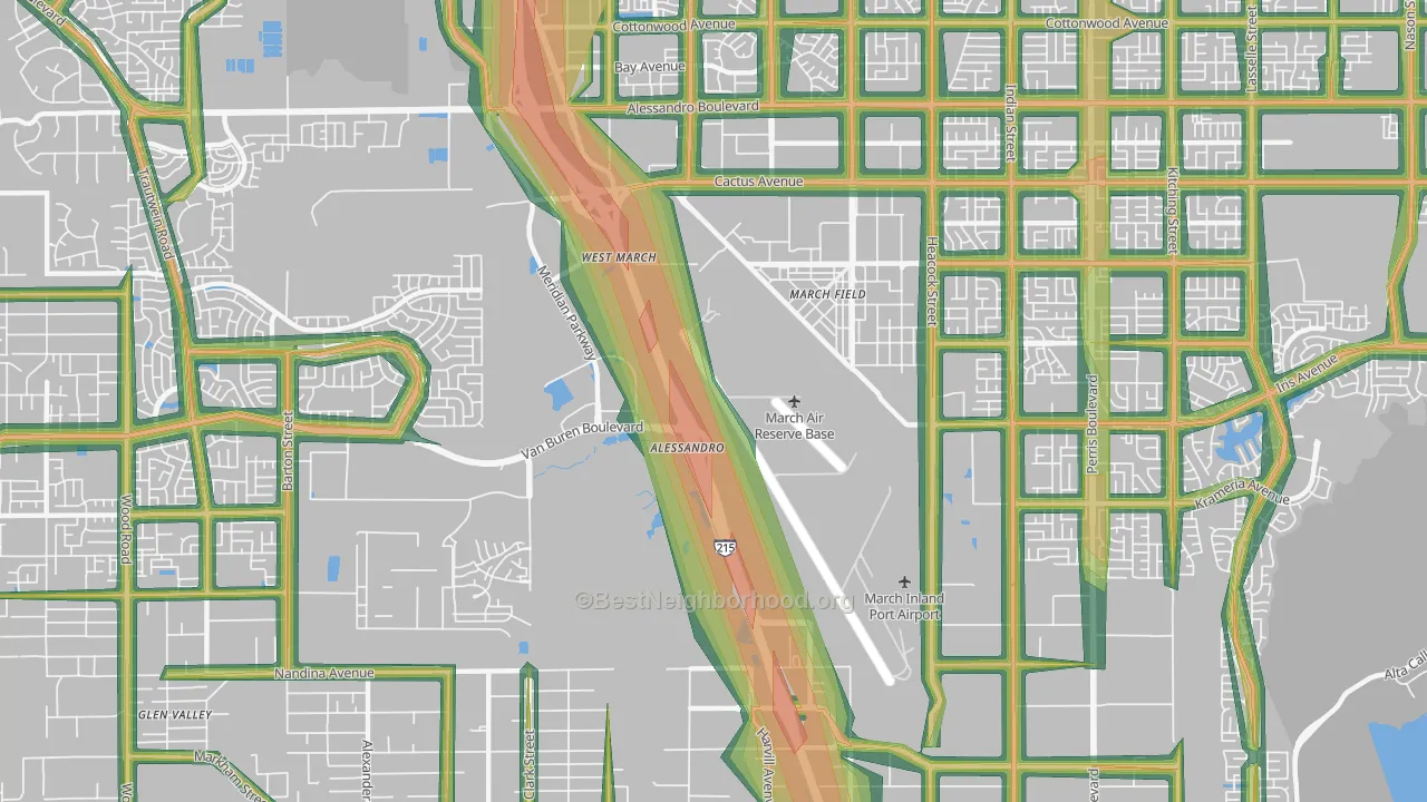 92518, CA Map of Noise Levels in 92518