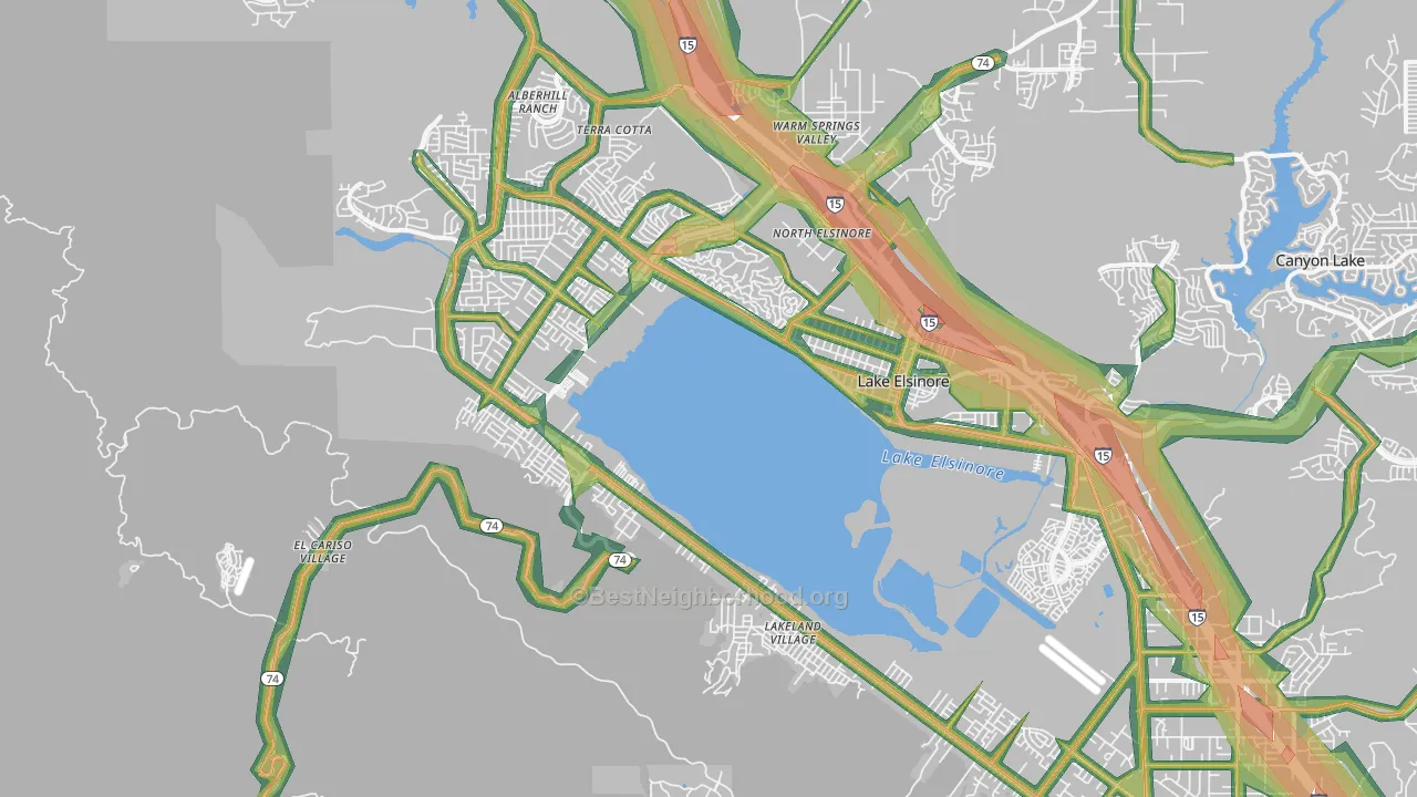 92530, CA Map of Noise Levels in 92530