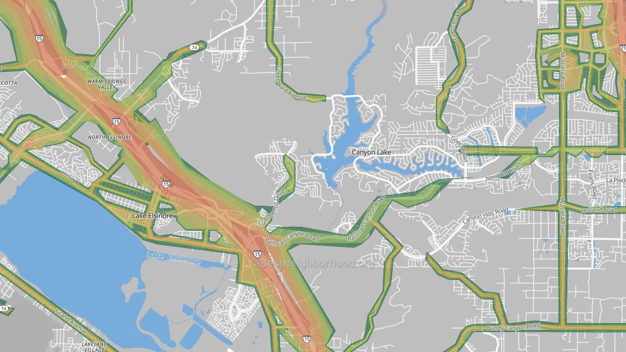 92532, CA Map of Noise Levels in 92532