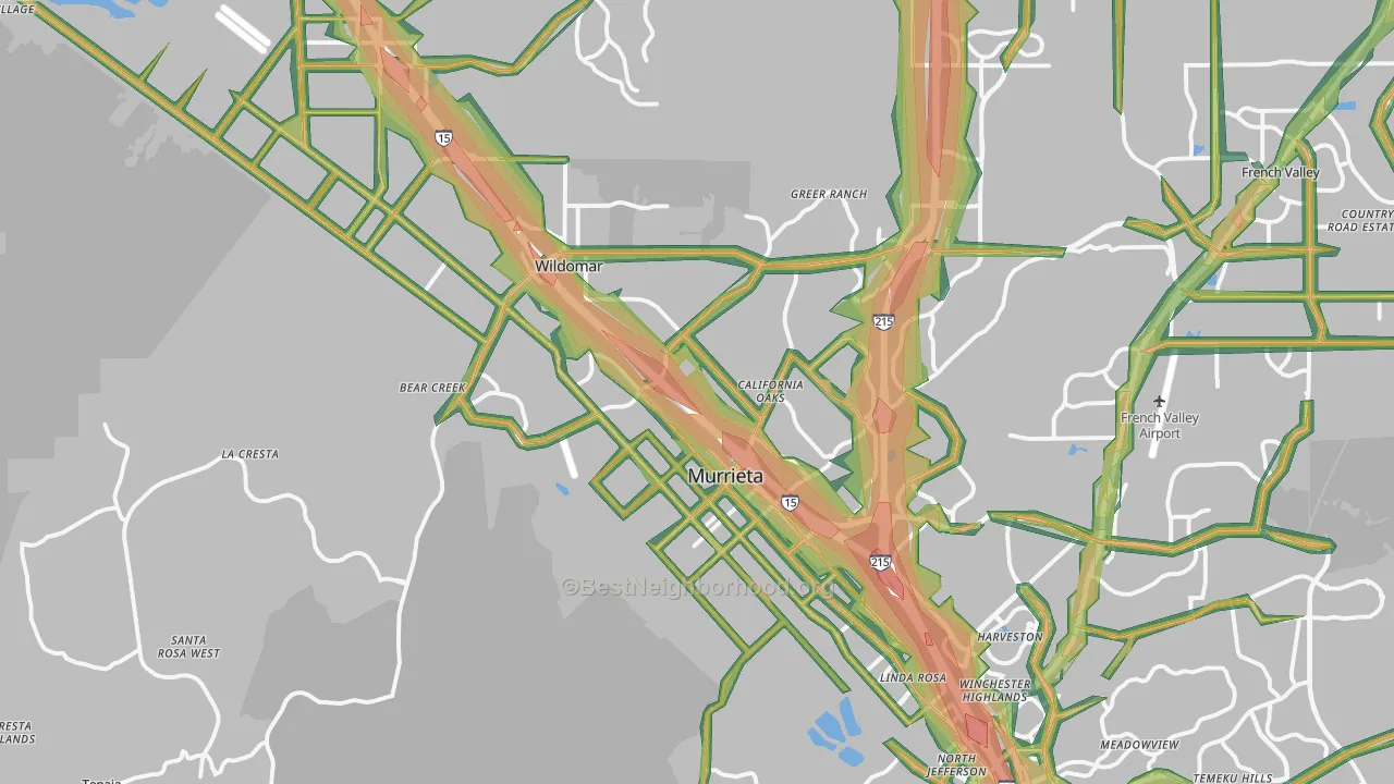 92562, CA Map of Noise Levels in 92562