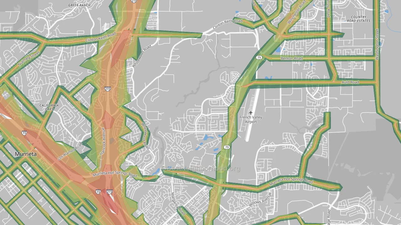 92563, CA Map of Noise Levels in 92563