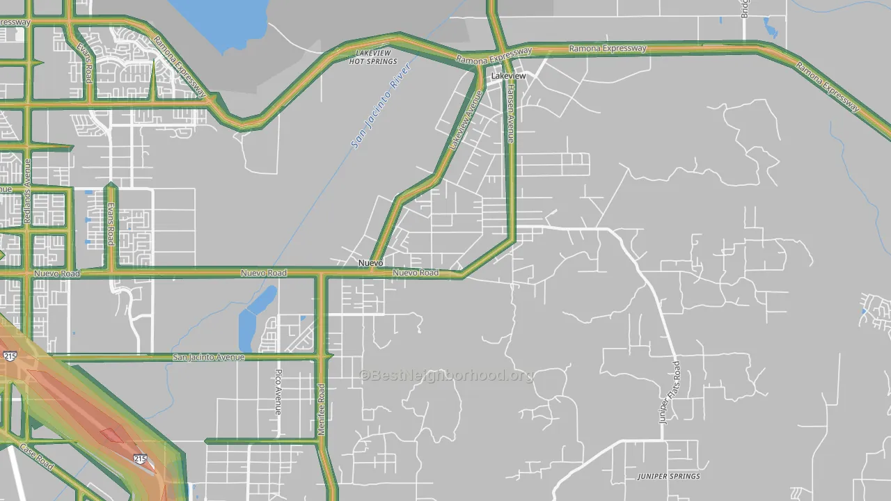 92567, CA Map of Noise Levels in 92567