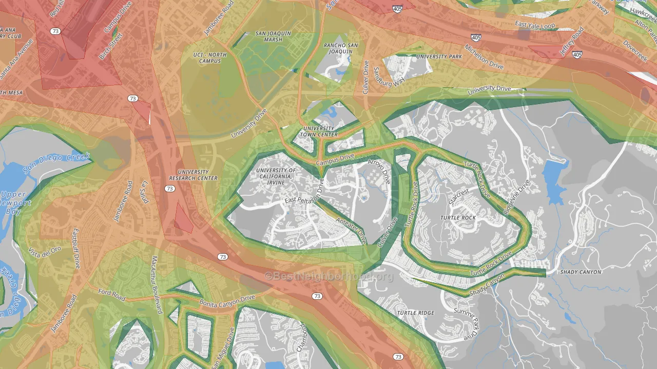 92617, CA Map of Noise Levels in 92617