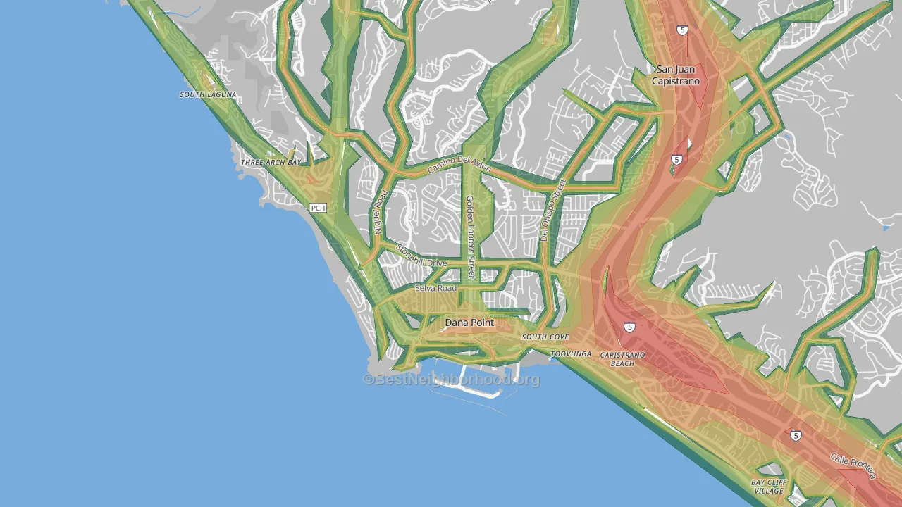 92629, CA Map of Noise Levels in 92629
