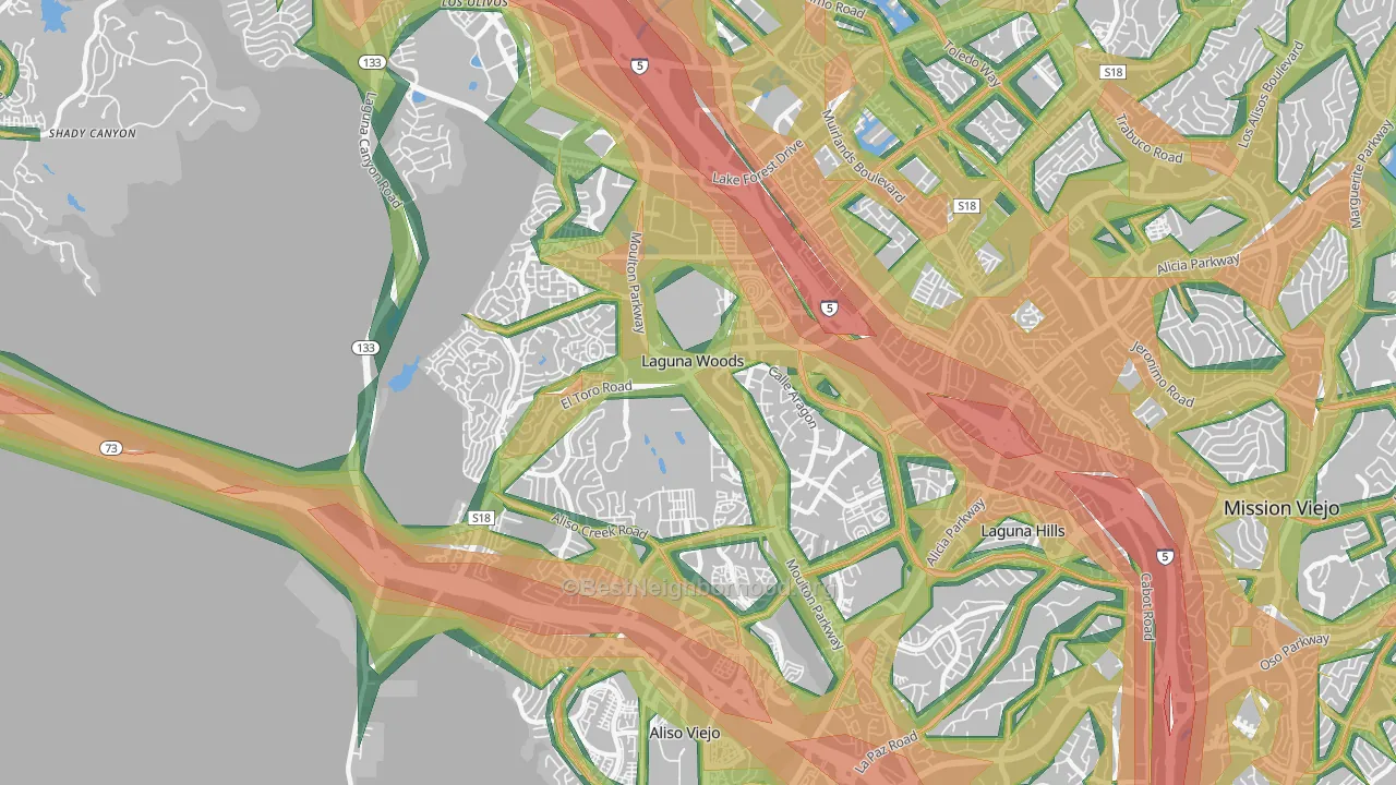 92637, CA Map of Noise Levels in 92637
