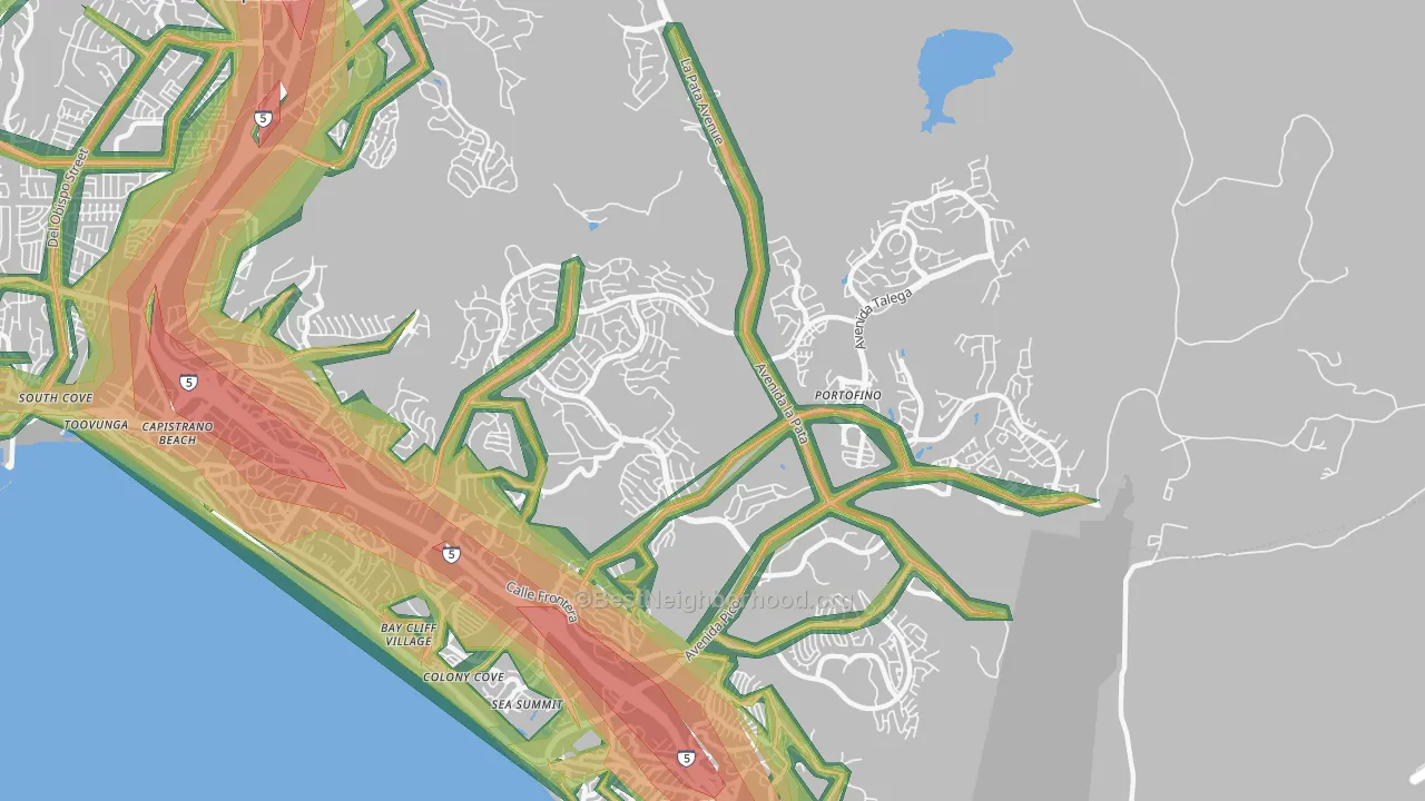 92673, CA Map of Noise Levels in 92673