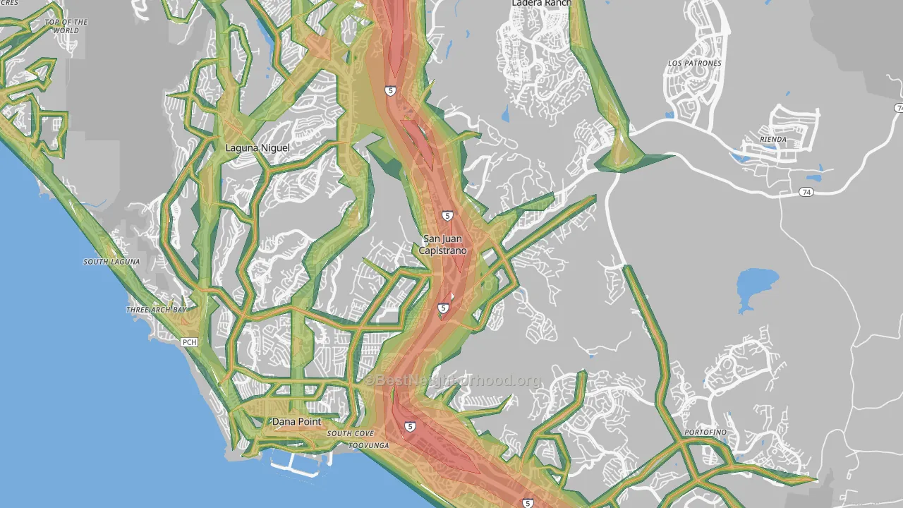 92675, CA Map of Noise Levels in 92675