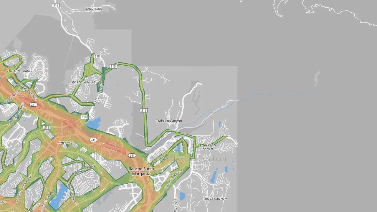 92678, CA Map of Noise Levels in 92678