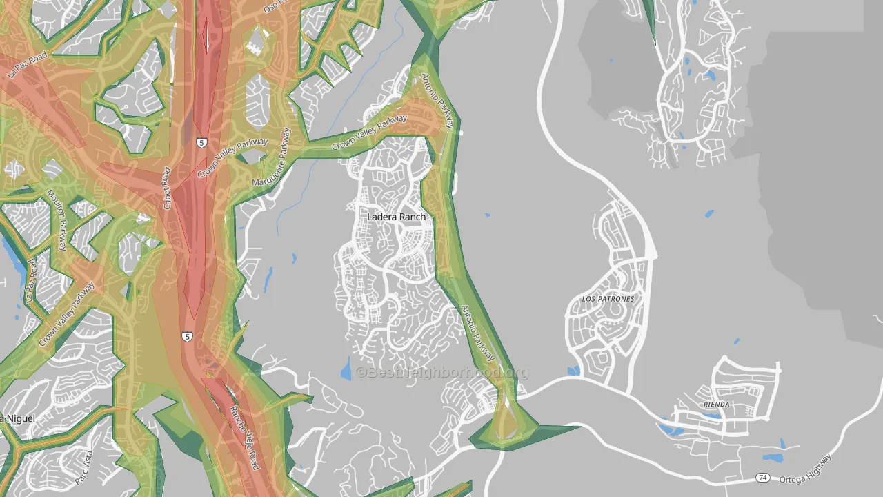 92694, CA Map of Noise Levels in 92694