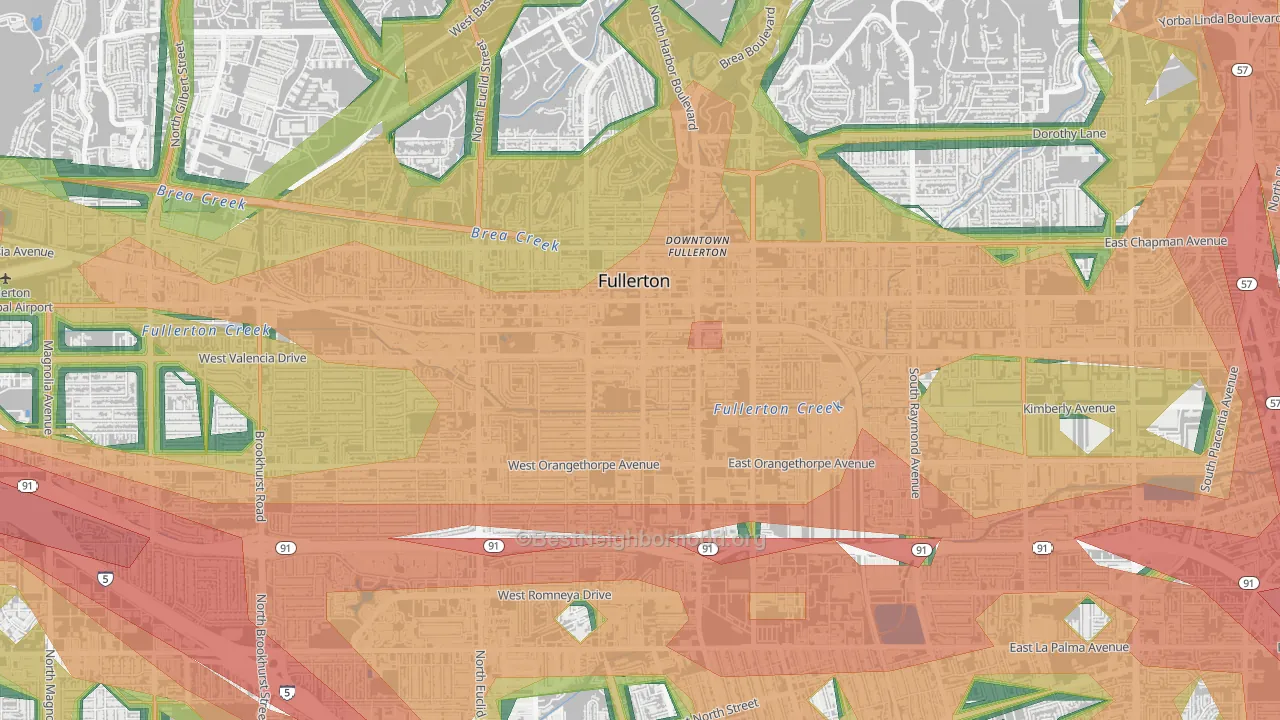 92832, CA Map of Noise Levels in 92832