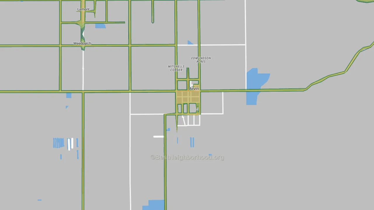 93203, CA Map of Noise Levels in 93203