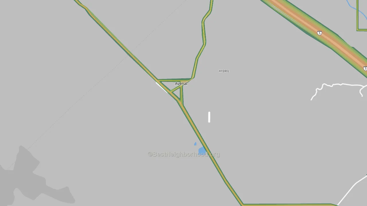 93204, CA Map of Noise Levels in 93204