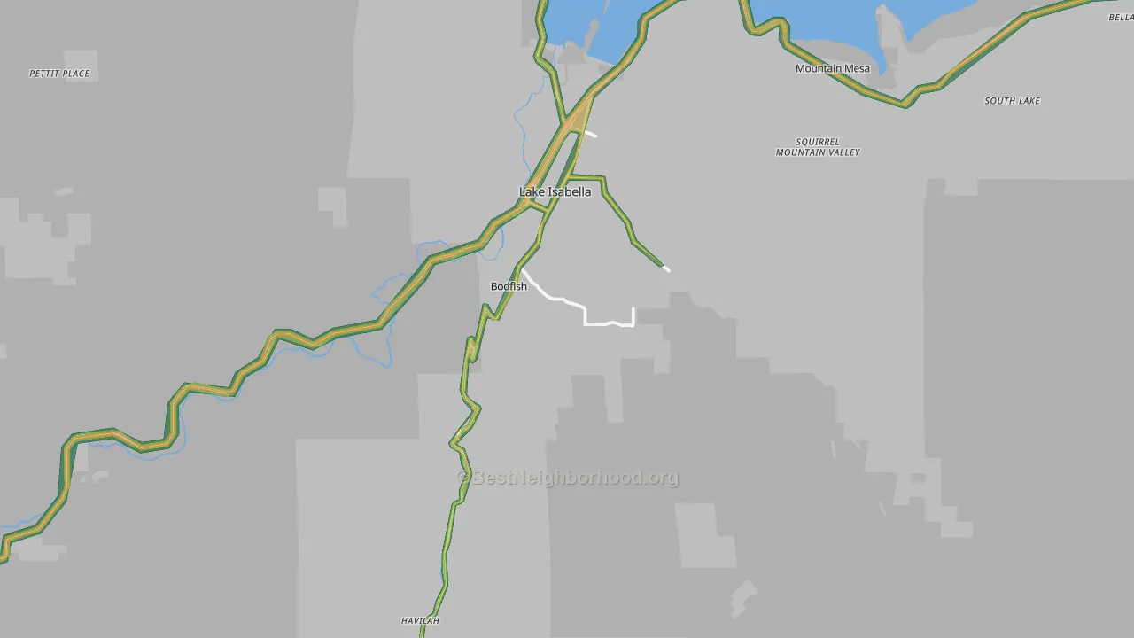 93205, CA Map of Noise Levels in 93205