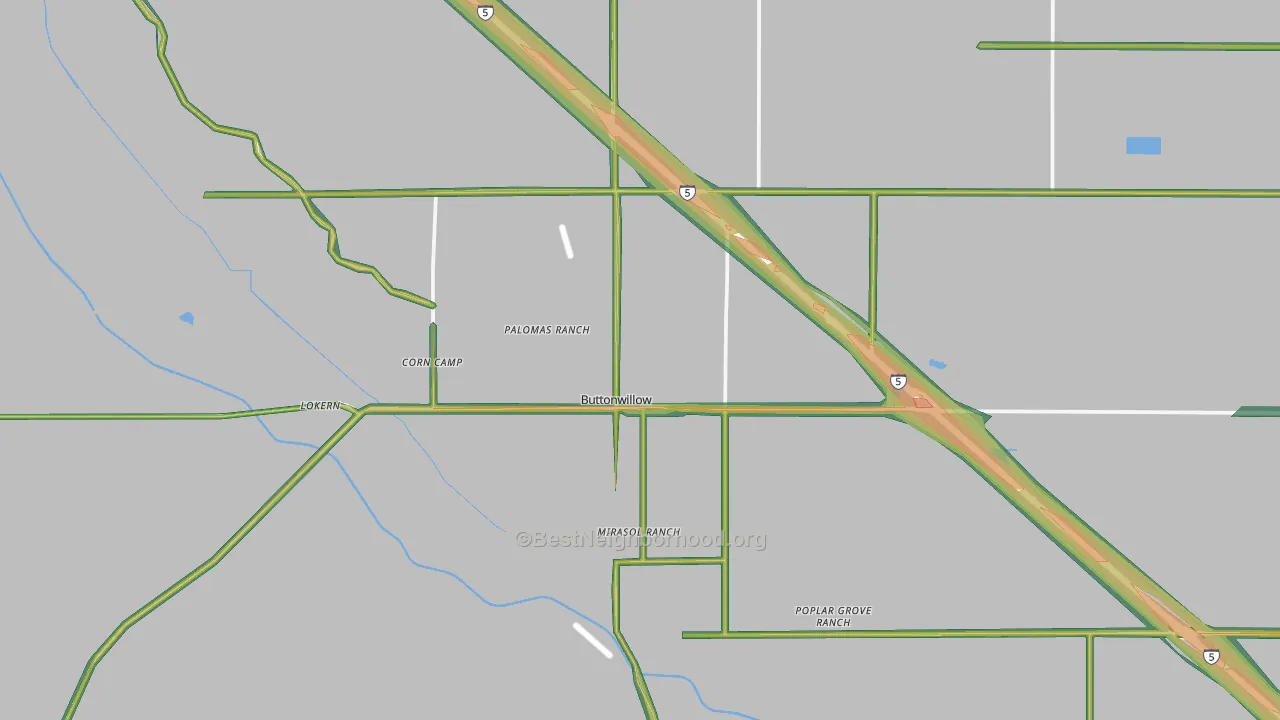 93206, CA Map of Noise Levels in 93206