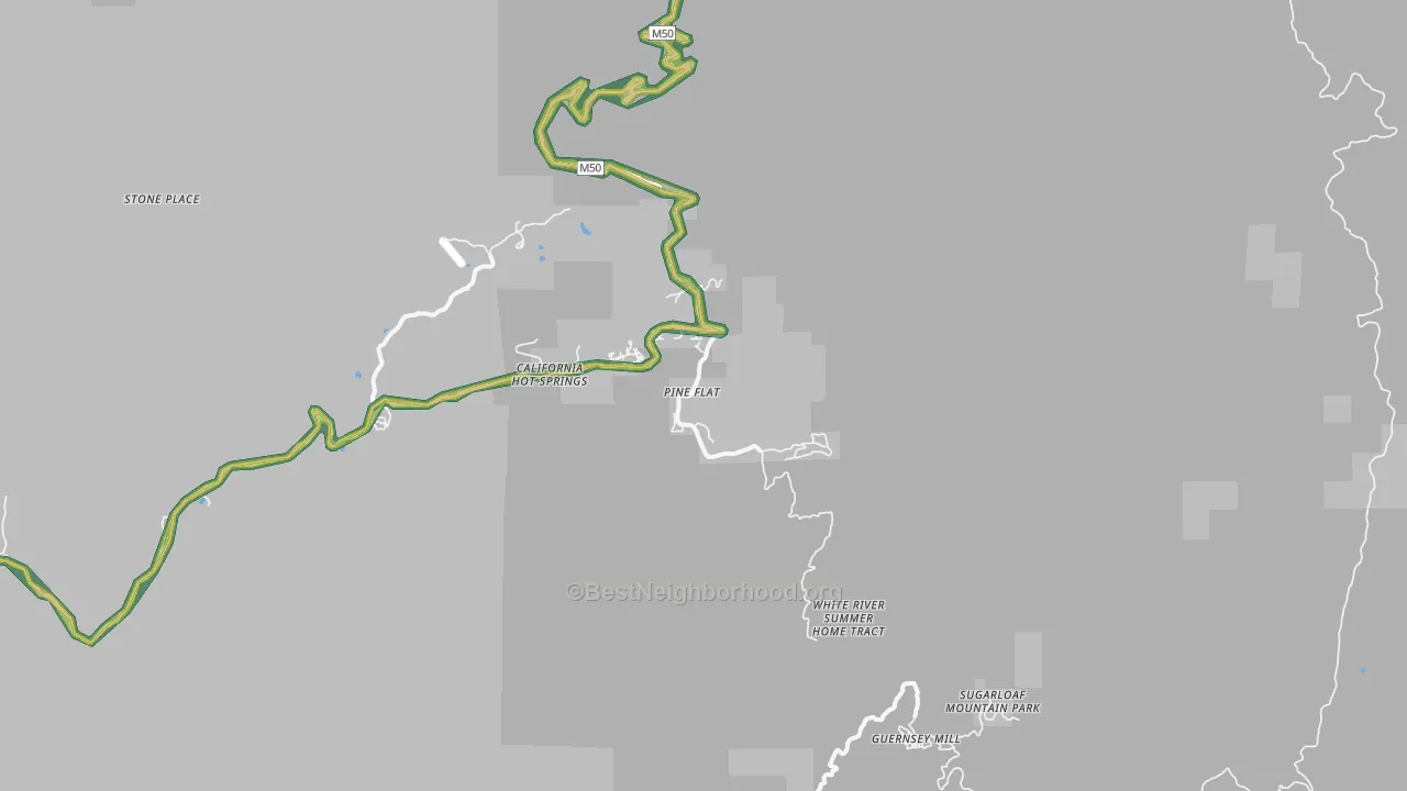 93207, CA Map of Noise Levels in 93207