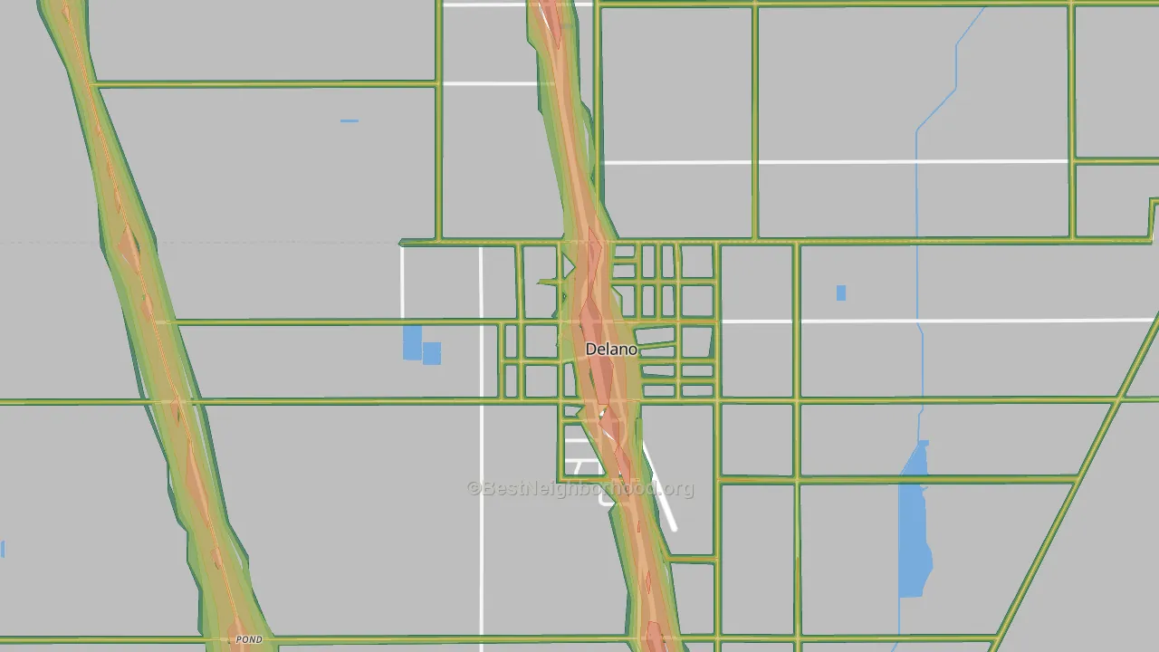 93215, CA Map of Noise Levels in 93215