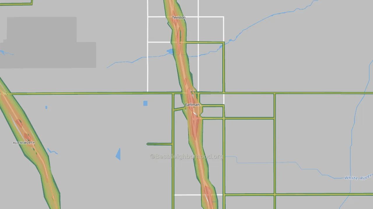 93219, CA Map of Noise Levels in 93219