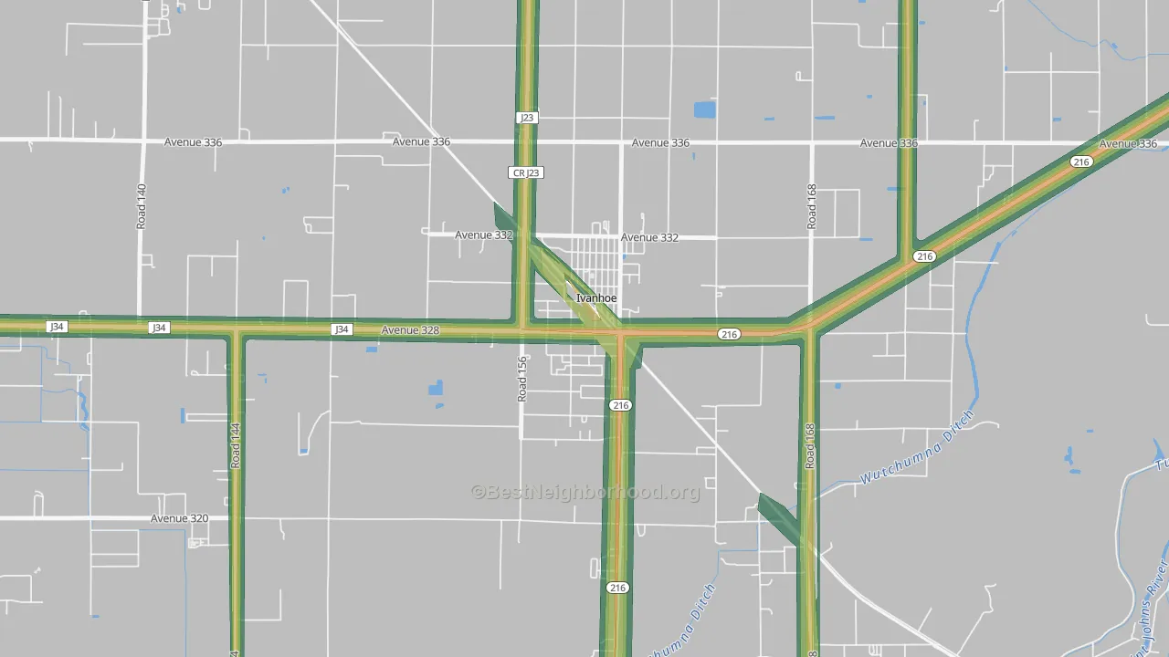 93235, CA Map of Noise Levels in 93235