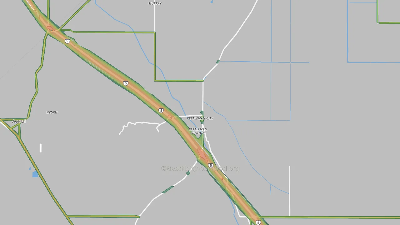 93239, CA Map of Noise Levels in 93239