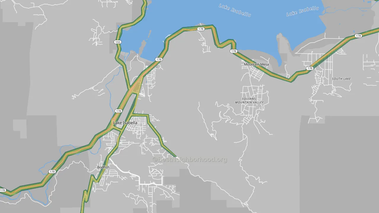 93240, CA Map of Noise Levels in 93240