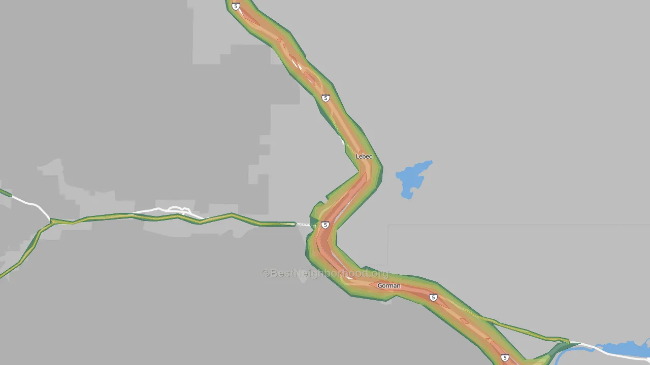 93243, CA Map of Noise Levels in 93243