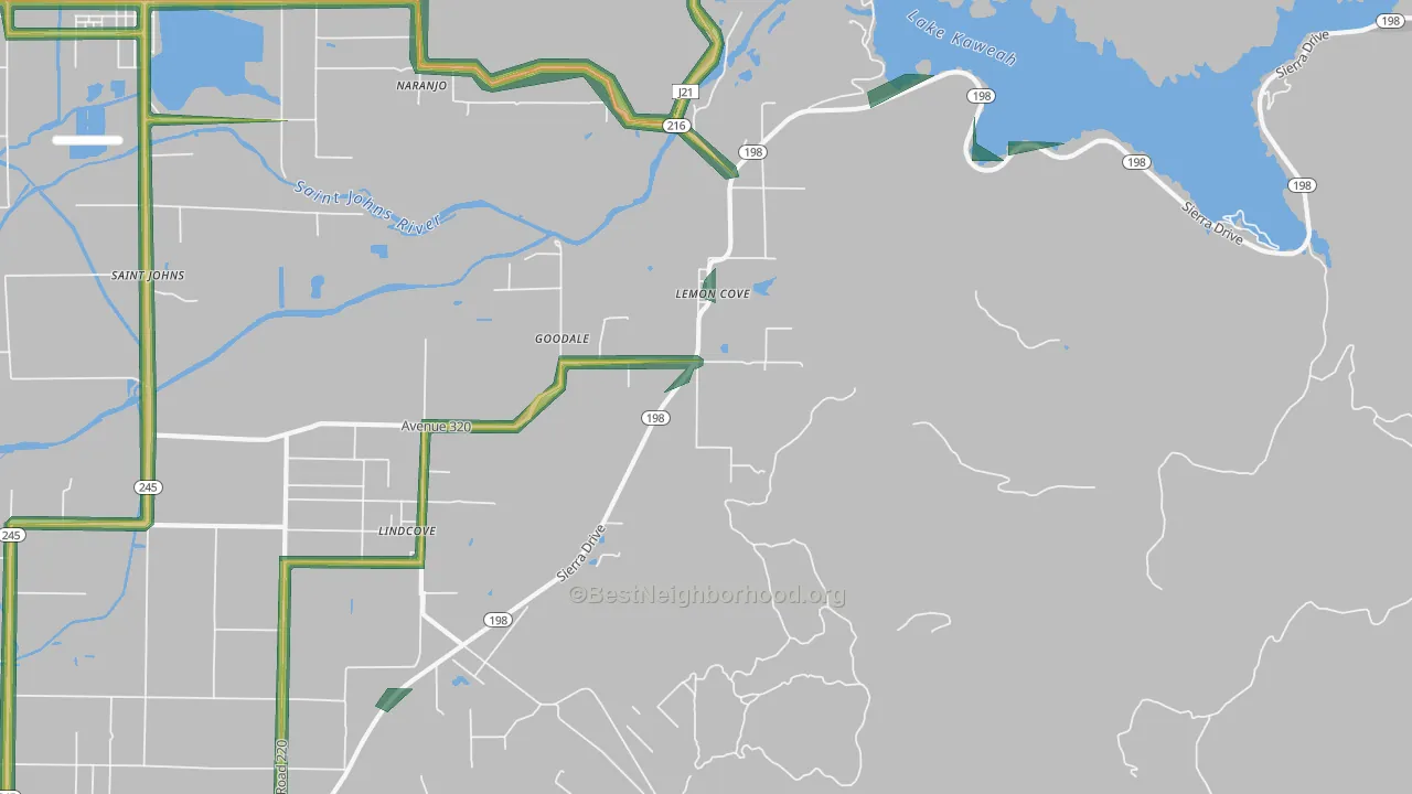 93244, CA Map of Noise Levels in 93244