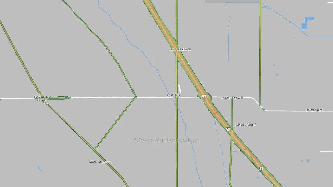 93249, CA Map of Noise Levels in 93249