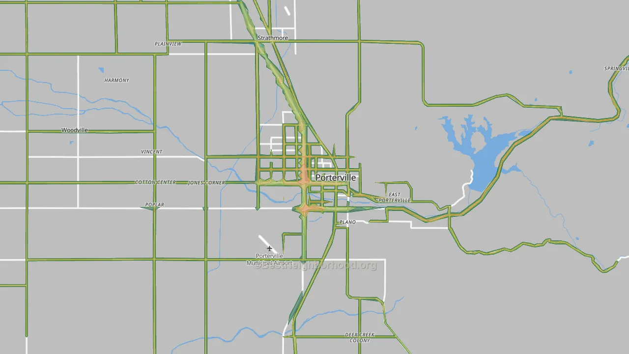 93257, CA Map of Noise Levels in 93257