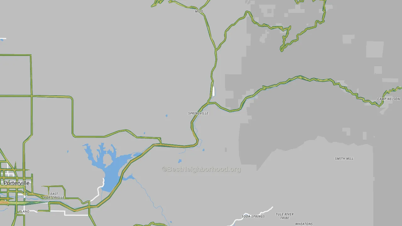 93265, CA Map of Noise Levels in 93265