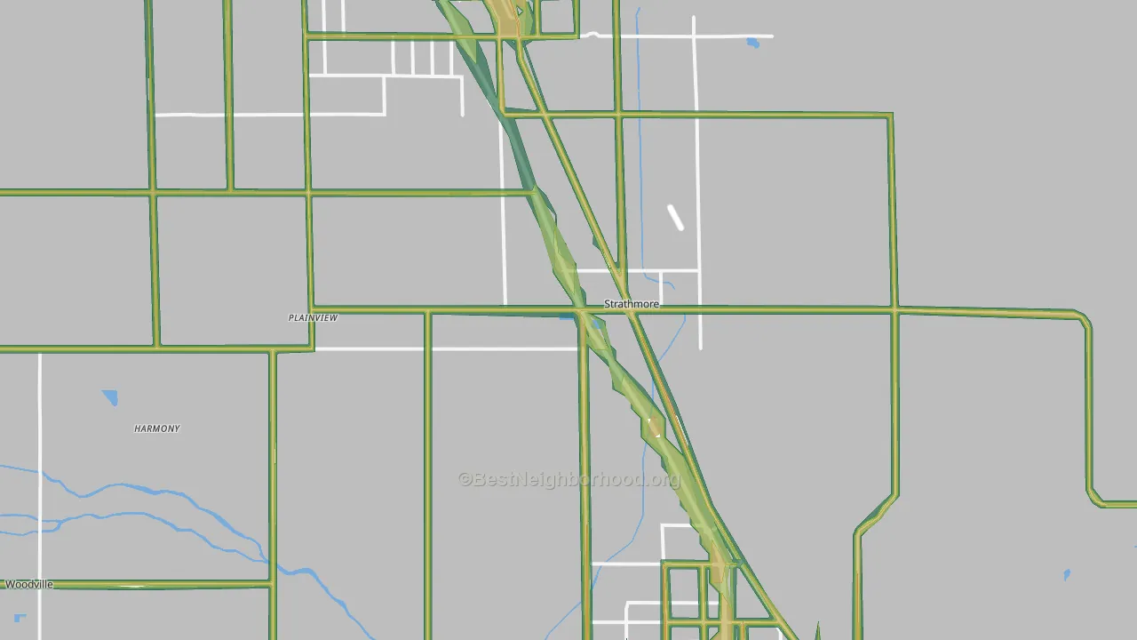 93267, CA Map of Noise Levels in 93267