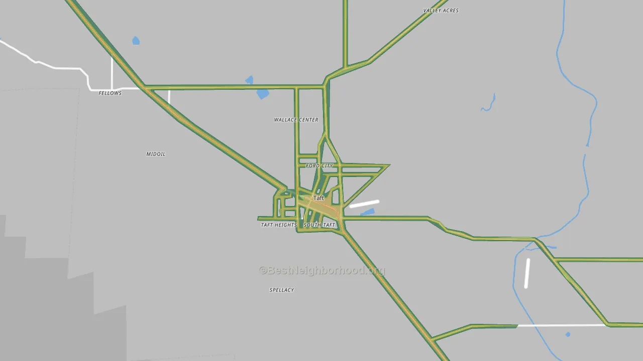 93268, CA Map of Noise Levels in 93268