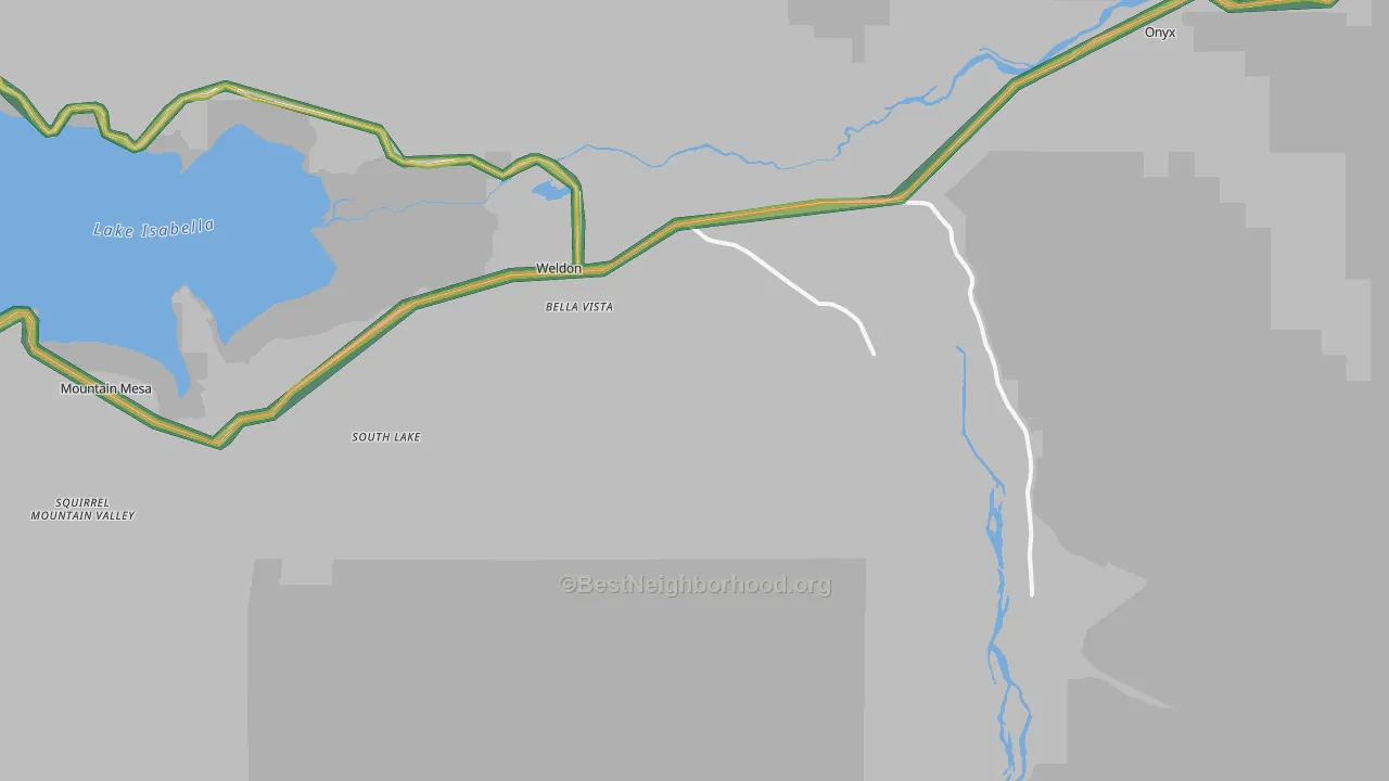 93283, CA Map of Noise Levels in 93283