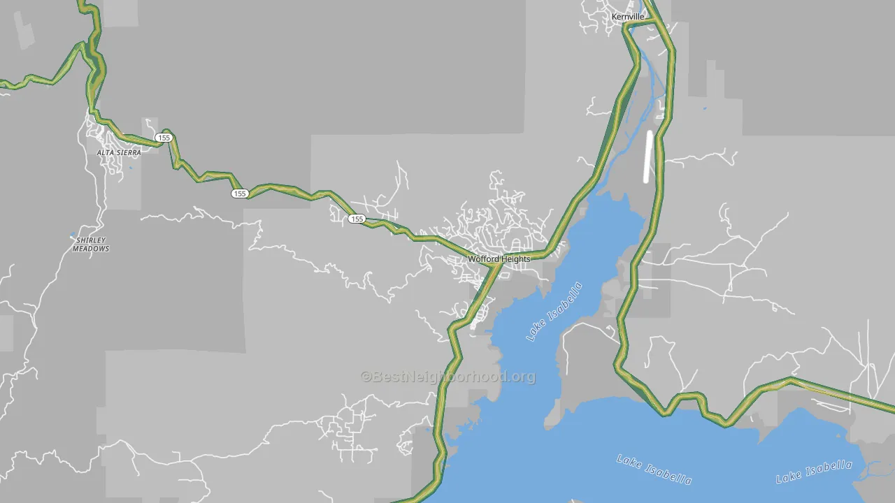 93285, CA Map of Noise Levels in 93285