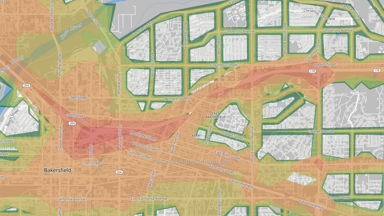 93305, CA Map of Noise Levels in 93305