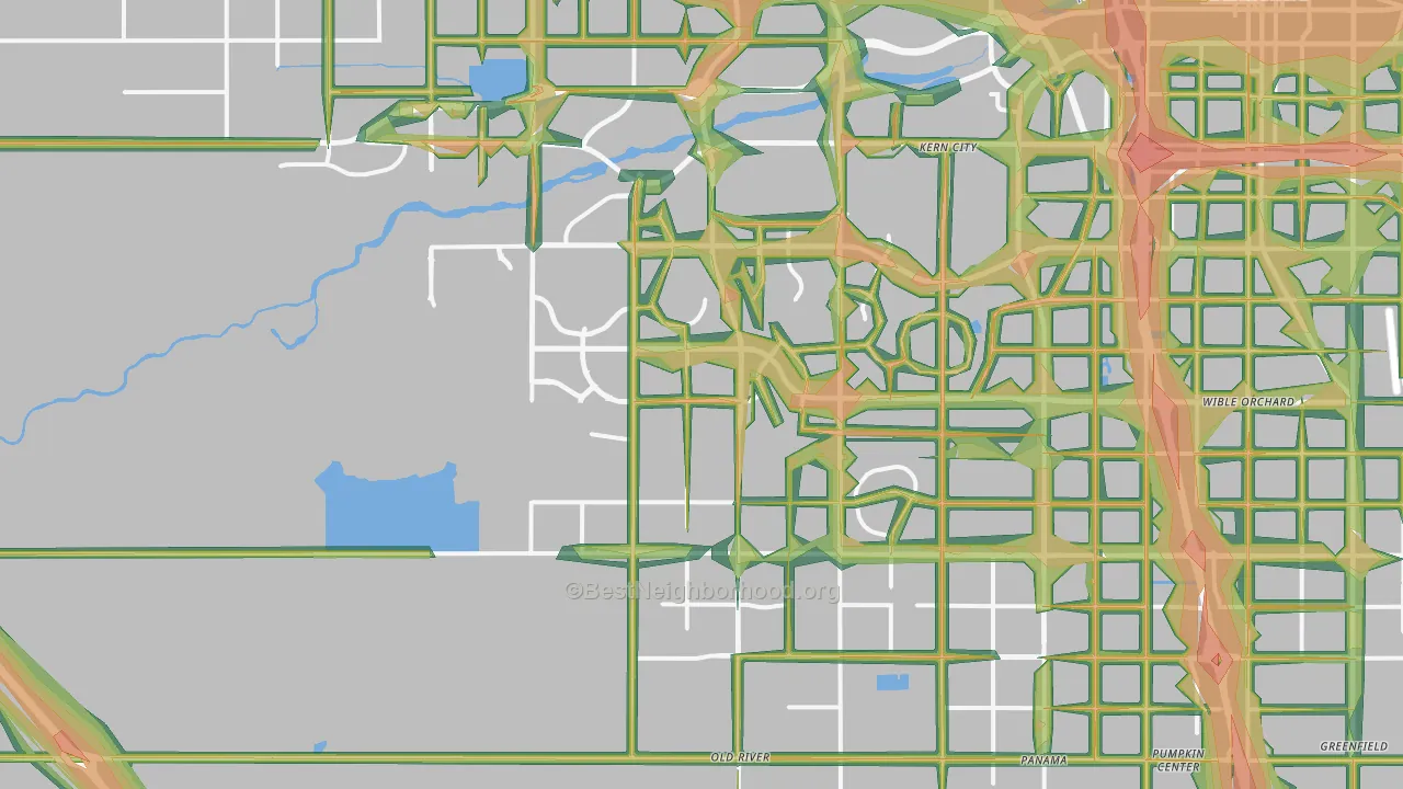 93311, CA Map of Noise Levels in 93311