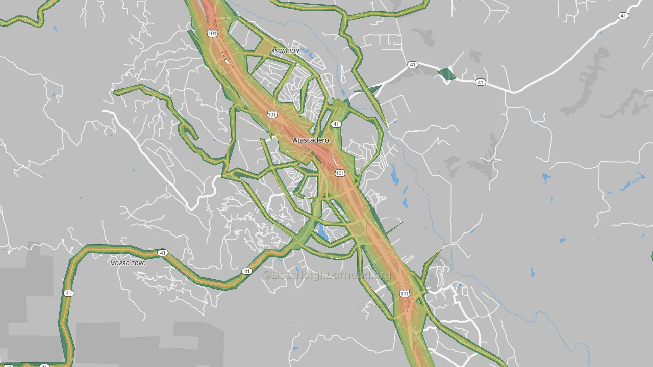 93422, CA Map of Noise Levels in 93422